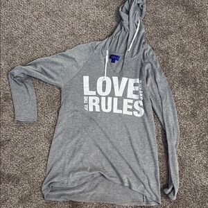 City Streets Gray Long Sleeve Hoodie Tee